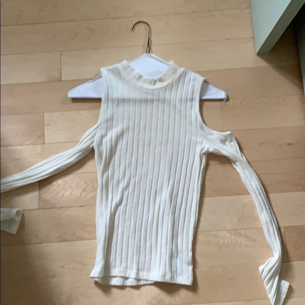 White long sleeve turtle neck